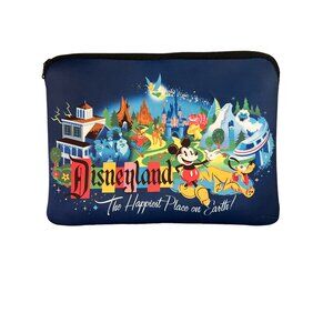 Disneyland 15" Laptop Sleeve‎ Cover Case Neoprene Reversible Zip, Mickey Mouse